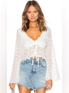 Lovers + Friends White Lily Top
